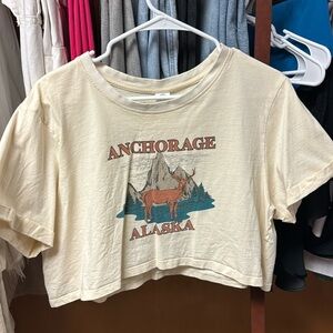 Cream colored crop top 🦌🍦🍨